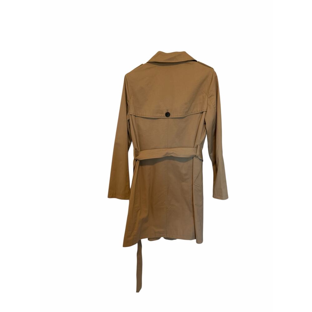 Old Navy Women's Small Tan Long Sleeve Button Water-Resistant Trench Coat - Picture 8 of 12
